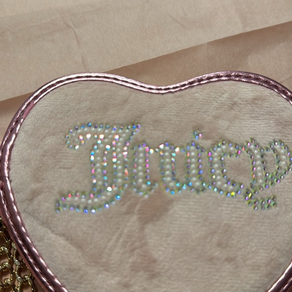 Juicy Couture Pink and White Heart Wristlet - Picture 6 of 11